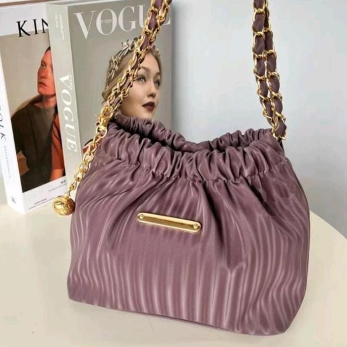 BEST SELLER Tas Rantai Kerut Sunny Wanita Terbaru Bahan Nylon / Tas Selempang & Bahu Wanita Bags