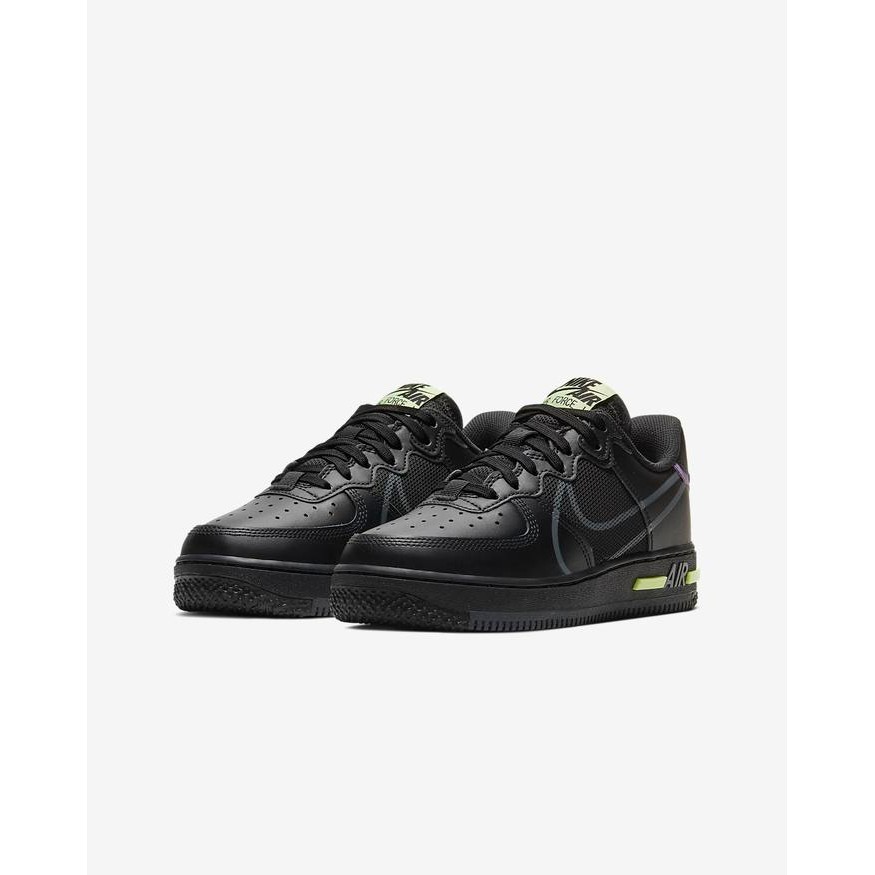 BEST SELLER NIKE AIR FORCE 1 REACT BLACK ANTHRACITE - GS