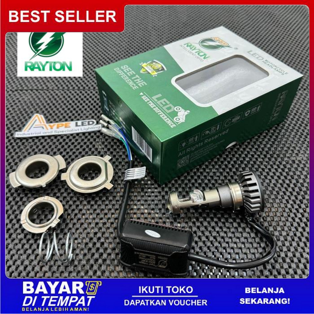 FREE ONGKIR LAMPU UTAMA H6 M8C RTD 35WATT ORIGINAL RTD RAYTON LAMPU DEPAN H6 H4 H7 MOTOR MOBIL