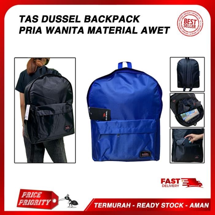 JTTOP" TAS RANSEL PUNGGUNG TAS LAPTOP KULIAH SEKOLAH WANITA PRIA MERK DUSSEL