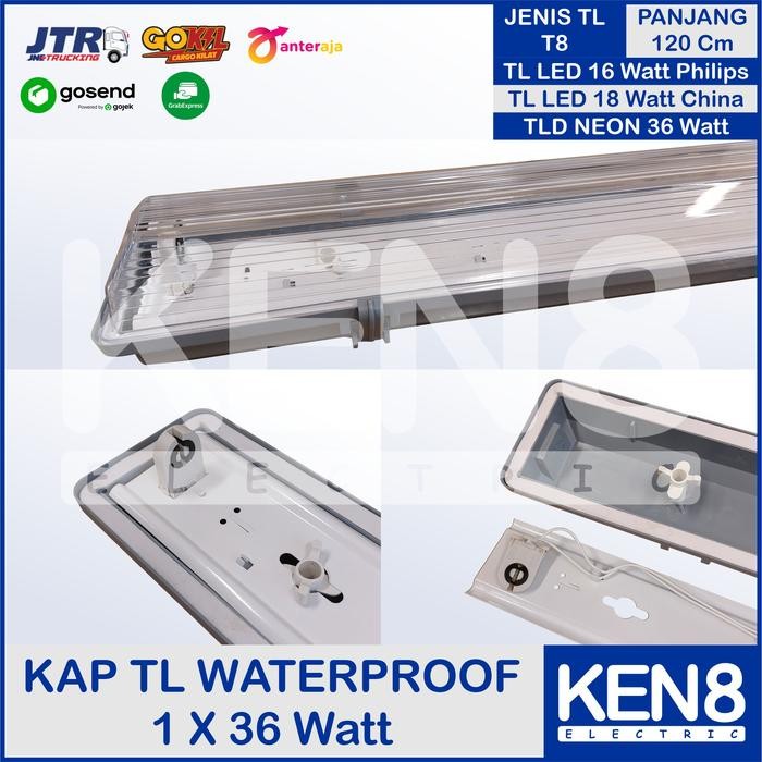 Terlaris Kap Lampu TL Waterproof 1 x 36 TL 120 Cm IP65 SALE