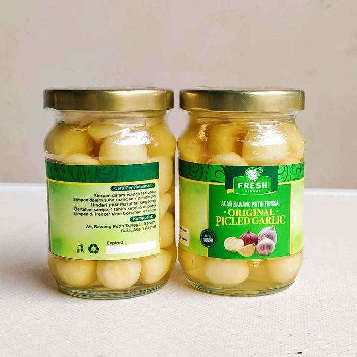 

Acar Bawang Putih Tunggal Netto Bawang 110 Gr Halal Food