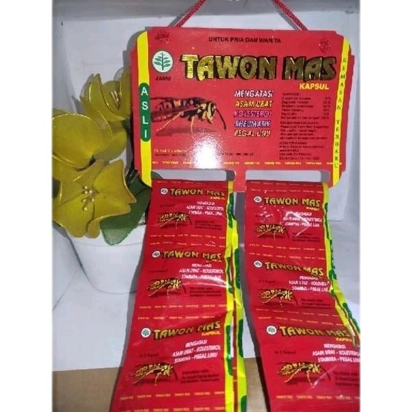 TOP" KAPSUL TAWON MAS ORIGINAL ISI 20 SACHET ( UNTUK ASAM URAT, KOLESTEROL, PEGAL LINU DLL)