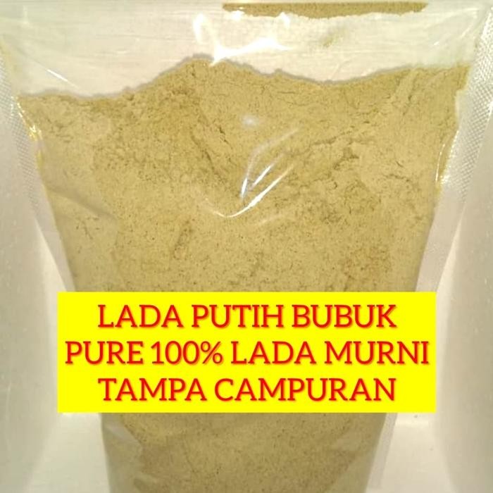 

LADA PUTIH BUBUK PURE 100% TAMPA CAMPURAN- 500 GRAM/ GRADE A