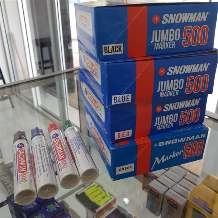 

Spidol Jumbo Snowman Permanent Marker 500 - 1 box isi 12 pcs