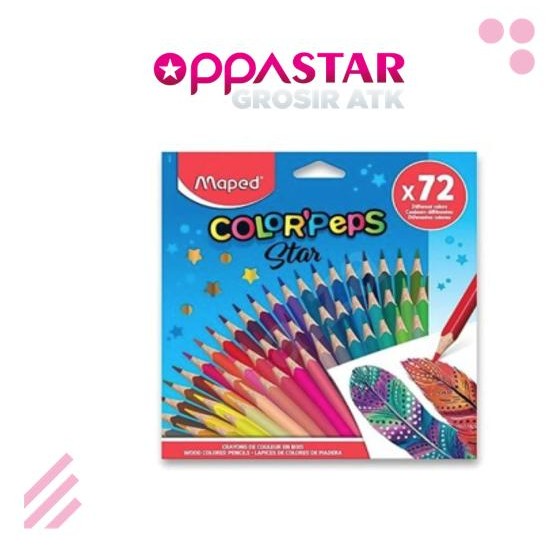 

Pensil Warna Set Maped Color Peps Star 72 Warna /set