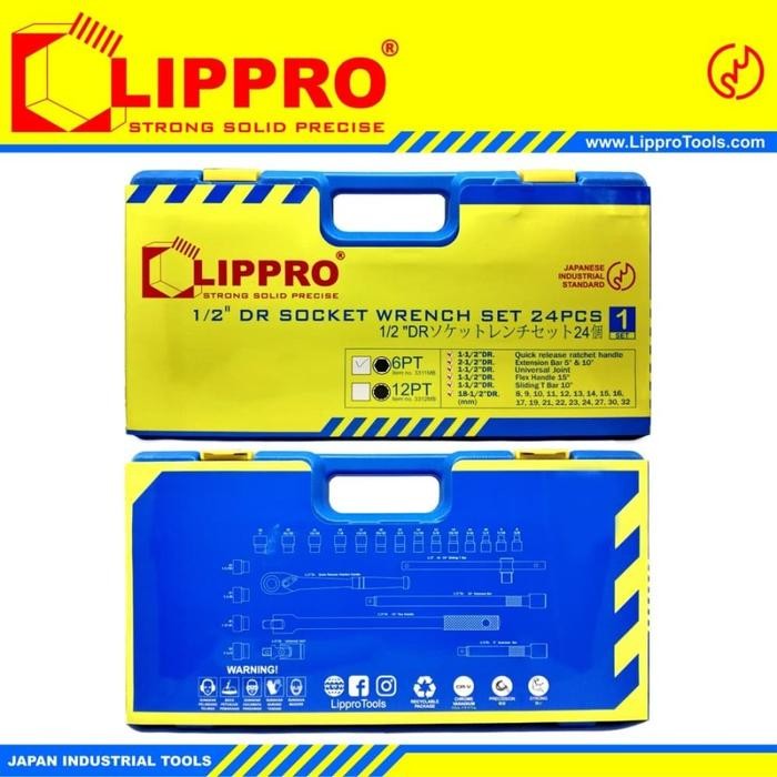 LIPPRO 3311MB / 3312MB KUNCI SOCK SET 8-32 MM 1/2" 24 PCS PVC CASE
