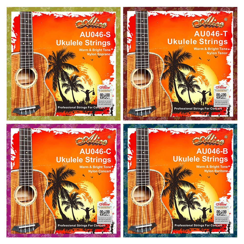 Alice AU046 White Modified Nylon 21" 23" 26" 30" Soprano Concert Tenor Baritone Ukulele Strings