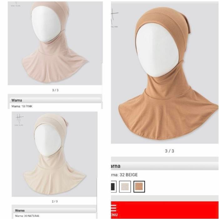 ( Original ) UNIQLO Hana Tajima AIRISM bandana hijab UNIQLO ciput