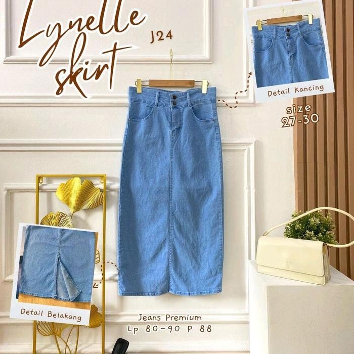 Rok Jeans Span Panjang Premium