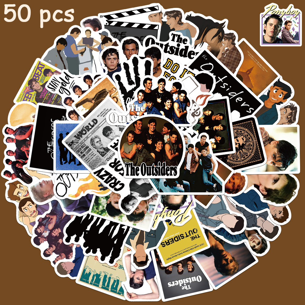 50pcs TV Show The Outsiders Stickers Funny DIY Laptop Guitar Luggage Skateboards Cars Motorcycle