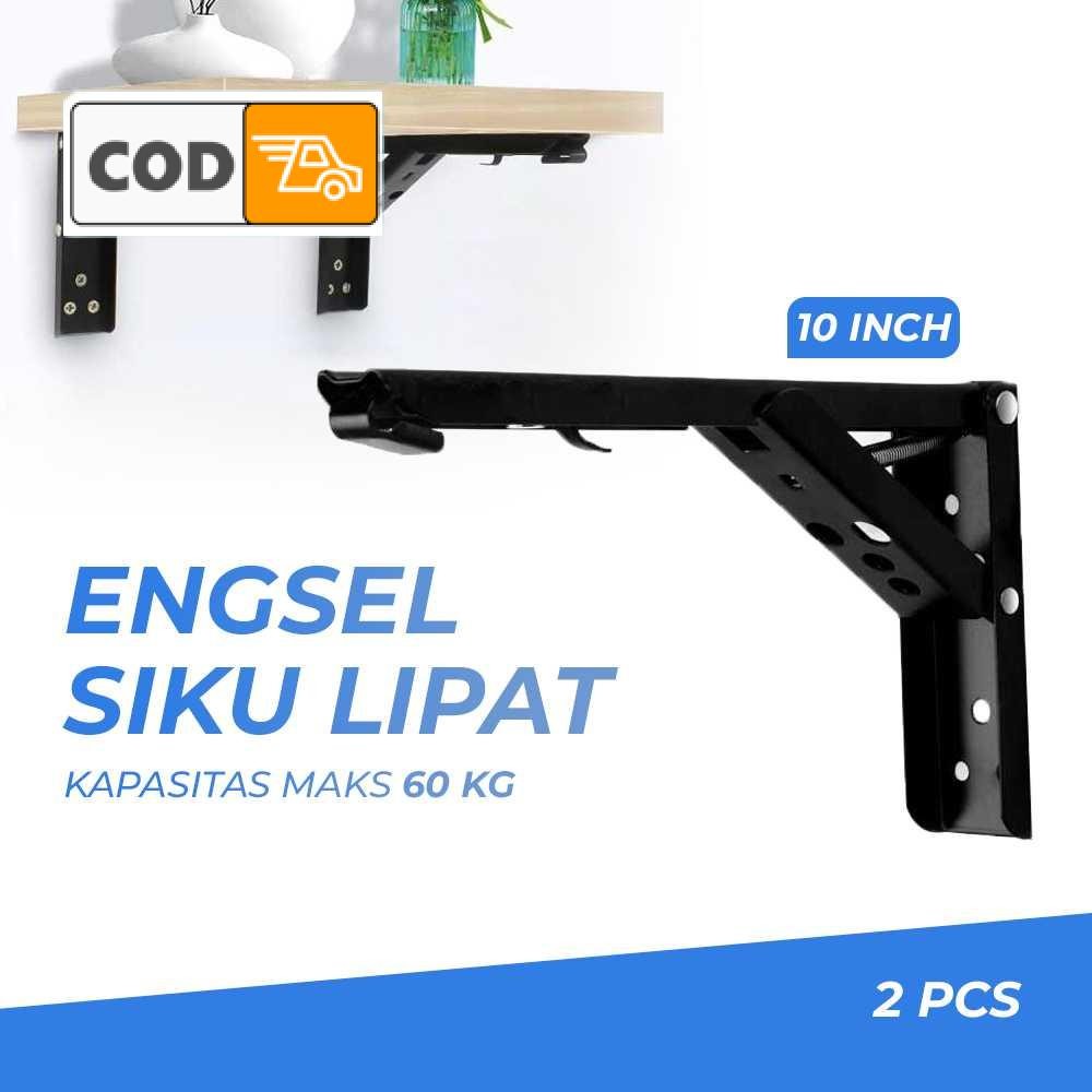 Bracket Siku Rak Dinding Stainless Steel Lipat Ambalan Dinding Penyangga Siku Besi Dinding Rak Dindi
