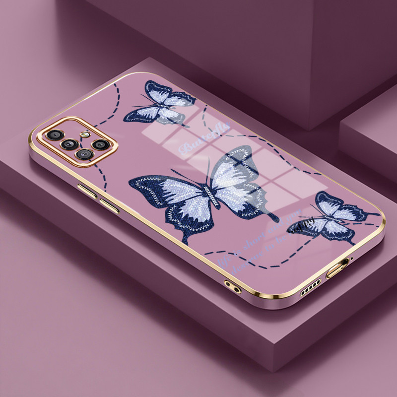 Casing Untuk Samsung Galaxy A51 M40s Case Casing rantai kupu-kupu silikon tahan HP Softcase Kasing e
