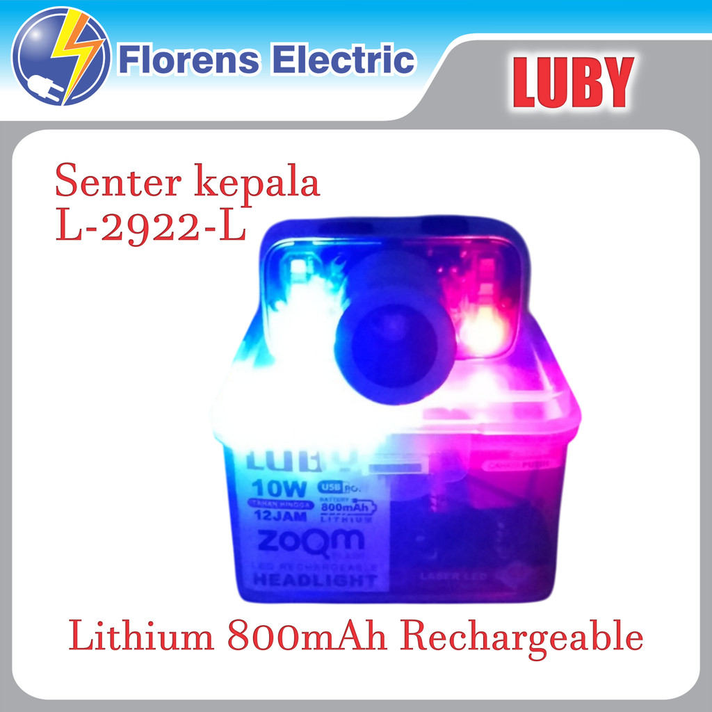 Luby Laser Led 10 Watt 12 Jam Type C Senter Kepala Led Zoom Headlamp L Viral Fyp