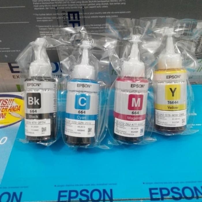 Tinta Epson 664 Lospack BK,M,Y,C original for printer L100,L200,L350