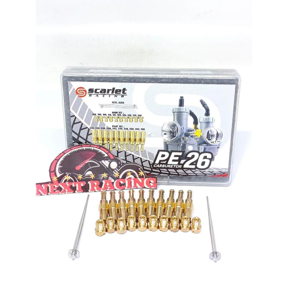 Powerjet PJ MJ mainjet set karbu karburator pe 24 26 28 by scarlet