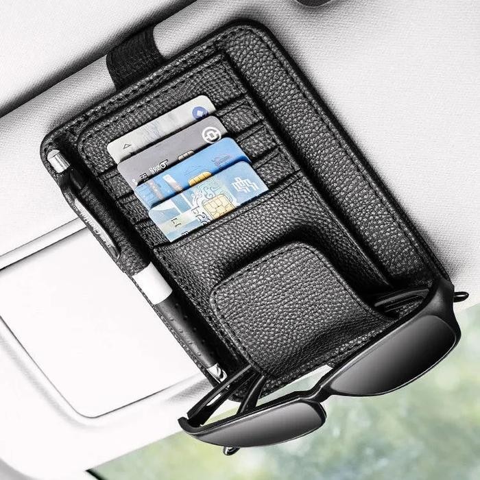 TERMURAH DOMPET KARTU MOBIL CAR SUN VISOR HOLDER - TAS POCKET KANTONG SUNVISOR SERBAGUNA MOBIL CAR
