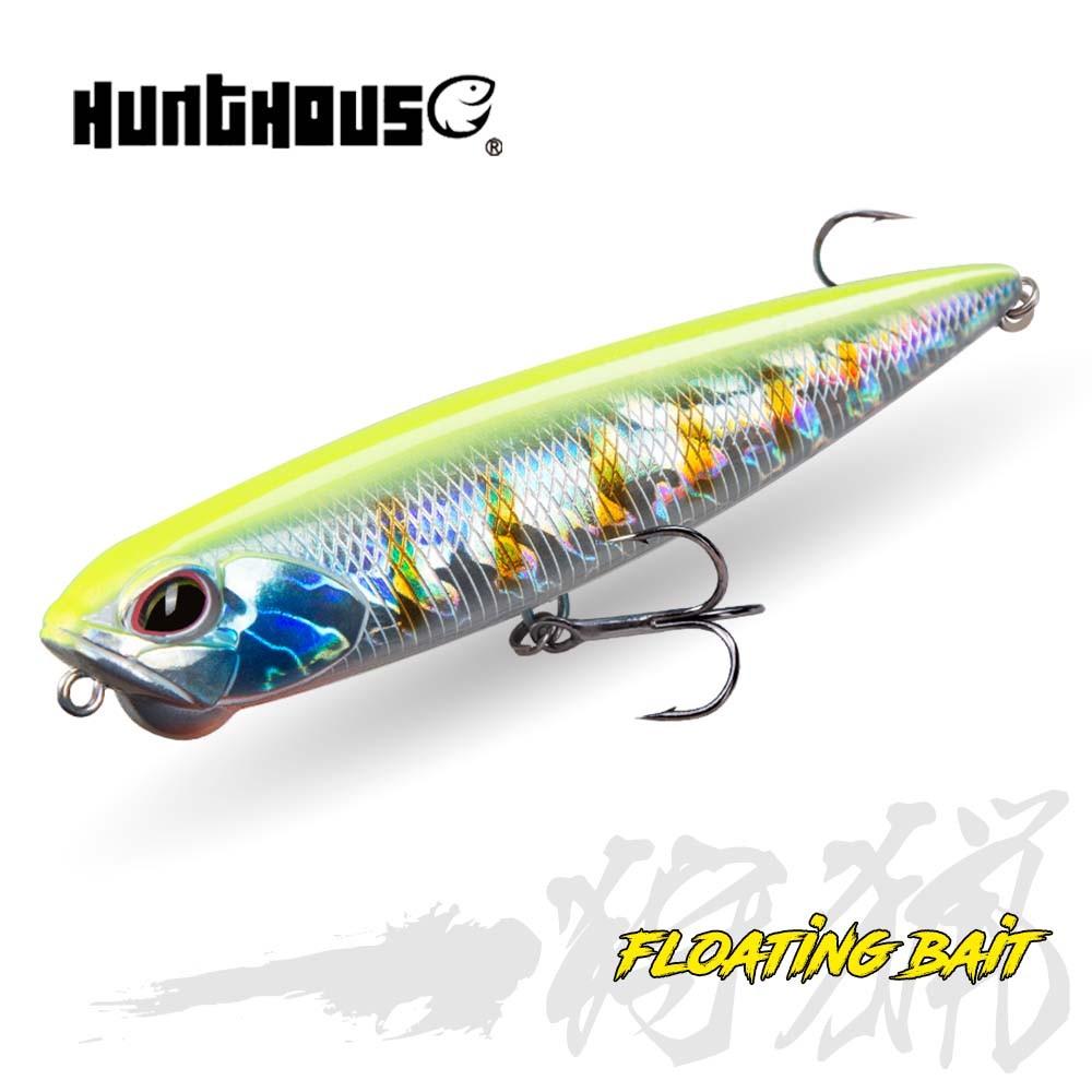Hunthouse REALIS Pencil 65 Floating Stickbait Fishing Lure 65/100mm 5.5/14.5g WTD Action With Sound 