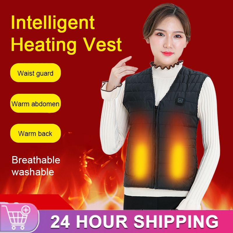 Heated Vest Men Women Usb Electric Self Heating Vest Warming Waistcoat Heated Jacket Washable Therma