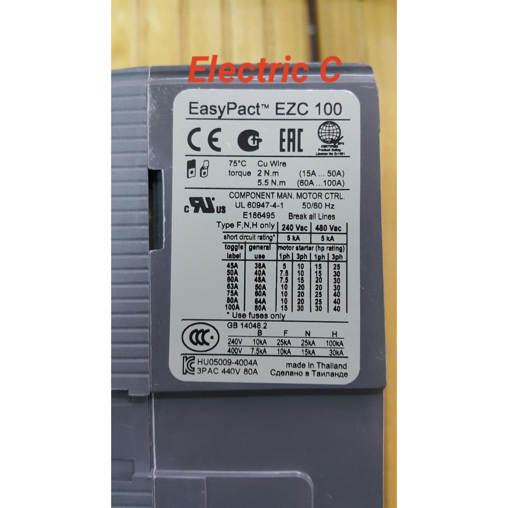 Spesial Schneider Electric / Merlin Gerin / Mccb Ezc 100 F / Nfb 3Phase 80 A