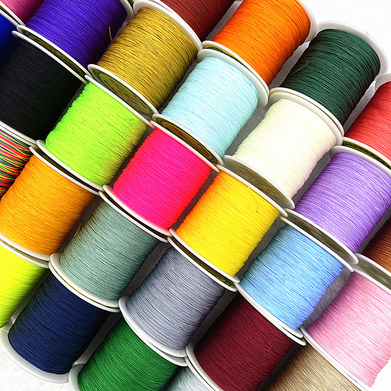 0.4/0.8/1.0/1.5Mm Nylon Cord Thread Chinese Knot Macrame Cord Bracelet Braided String Diy Tassels