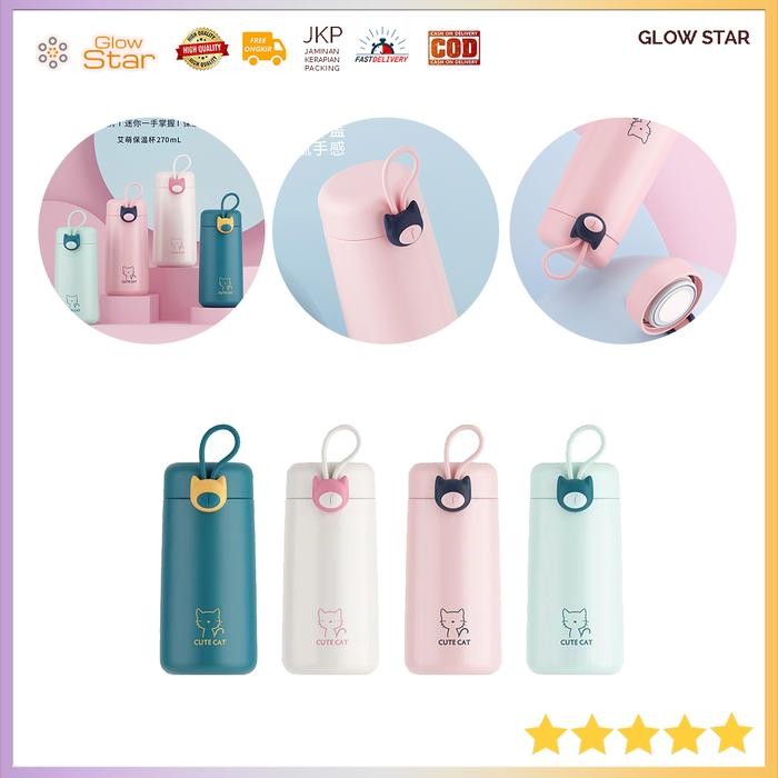 Thermos Termos Mini Gelas Cute Cat Kucing - 270 ml Botol Tumbler Kopi