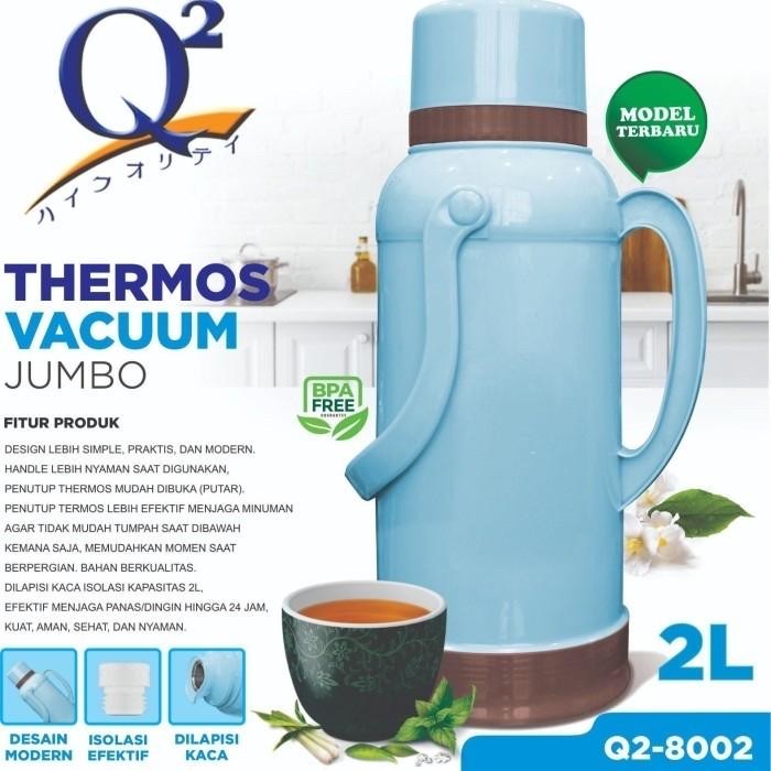 Thermos Termos Air Panas Dingin Tumbler 2 Liter 1 Liter Vacuum Q2 8002