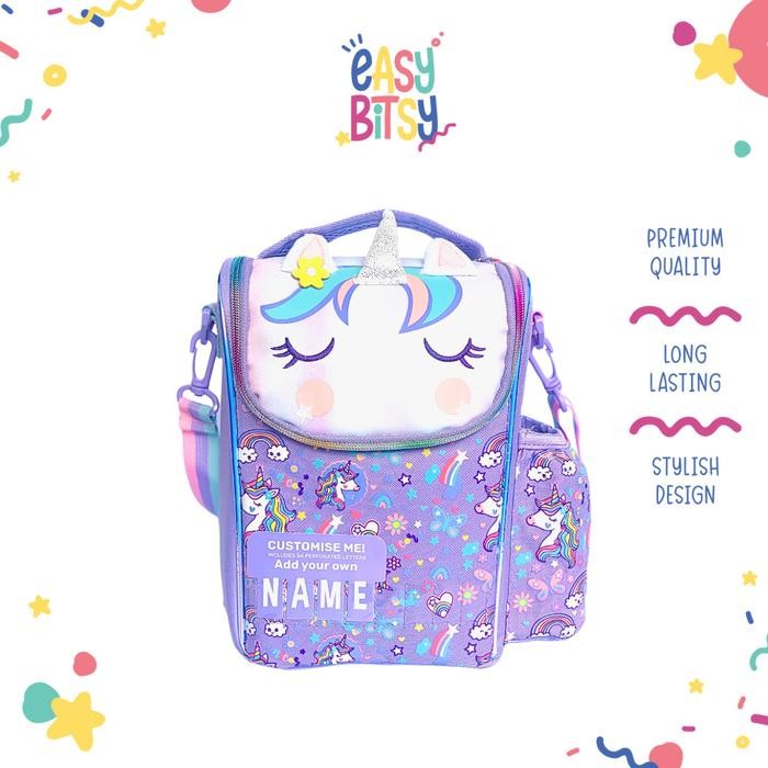 Easybitsy Tas Bekal Lunch Bag Box Tempat Makan Anak Perempuan TK - SD Unicron, Cat, Mermaid - Shifu