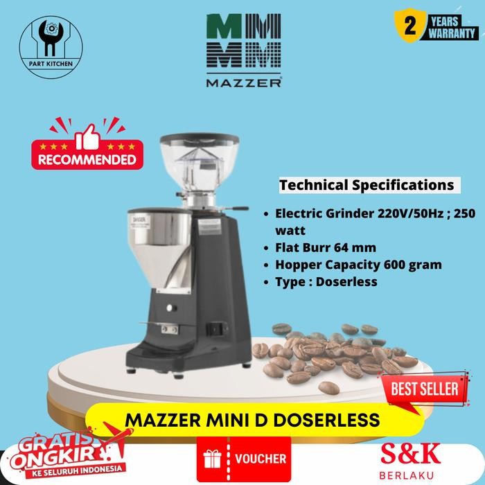 Coffee Grinder Mazzer Mini D Grinder Kopi Resmi