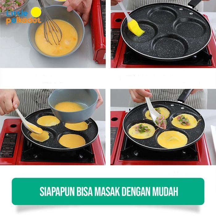 

(Expert) Teflon Telur 4 Lobang Anti Lengket Panci Wajan Penggorengan Telur Pancake 4 Lubang Bulat &