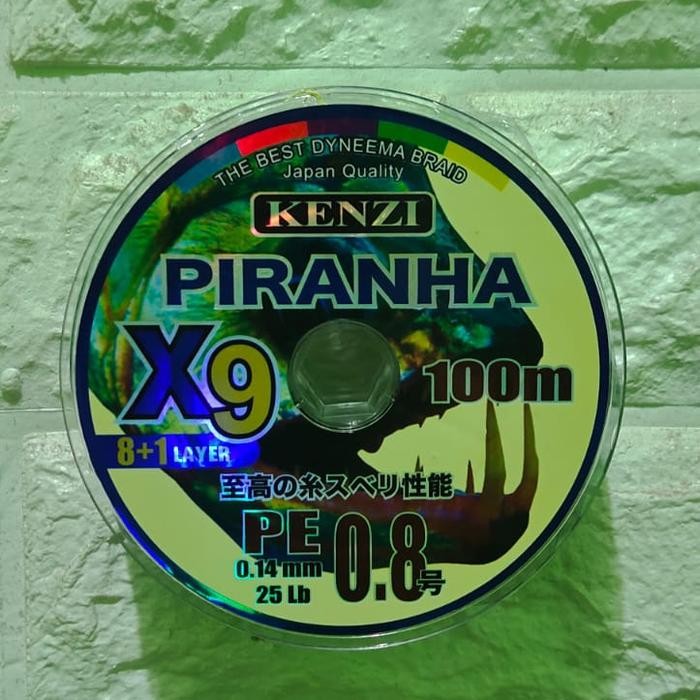Senar PE 0.8 KENZI piranha X9 100M multicolor