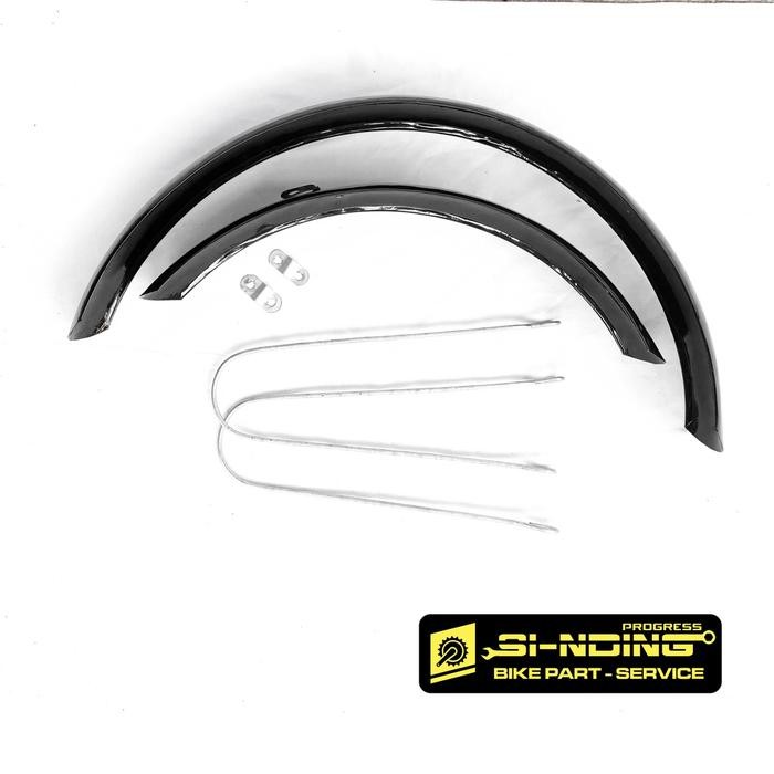 MUD GUARD FENDER SPAKBOR SLEBOR 16 20 26 INCH SEPEDA ANAK MTB FEDERAL CITYBIKE HITAM STAINLESS
