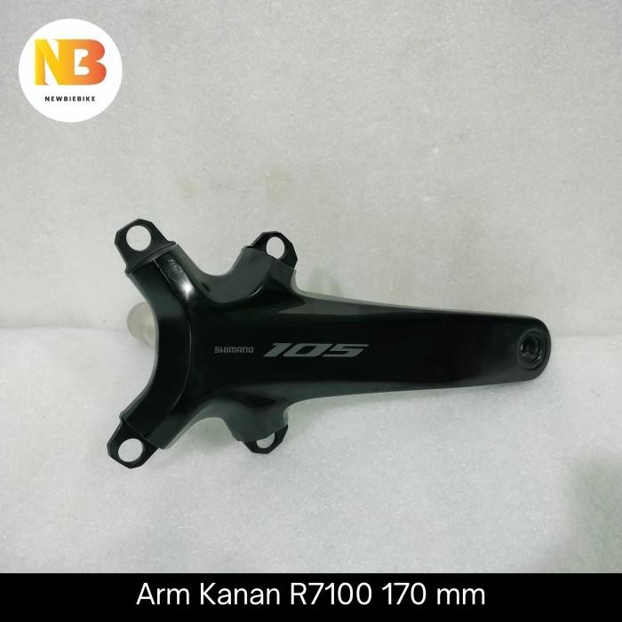 CRANK ARM 165 MM SHIMANO 105 R7100 BCD 110 DOUBLE CHAINRING VIA JAPAN ORIGINAL UNTUK SEPEDA ROADBIKE