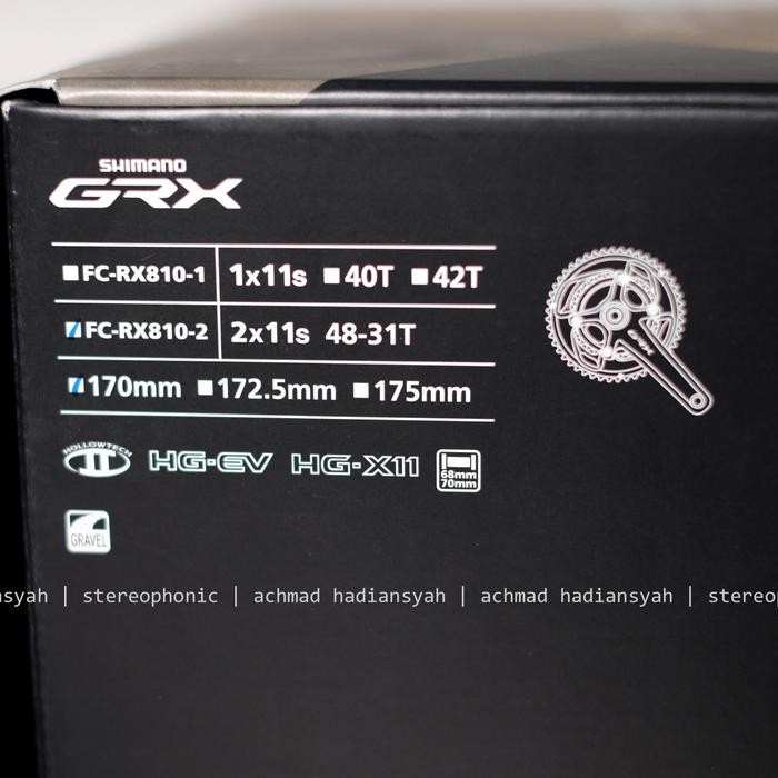 CRANK GRX 48-31T DUAL SPEED CRANK GRX DUAL CRANK GRX 31-48 CRANK RX810