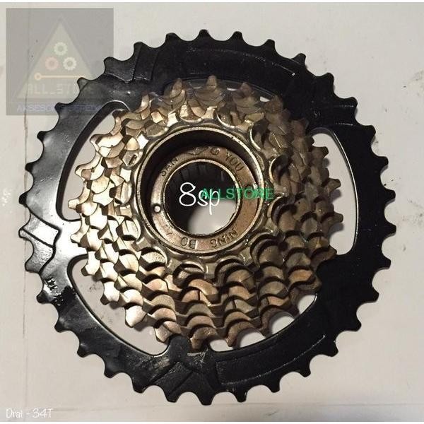 SPROKET FREEWHEEL GEAR 8 SPEED ULIR DRAT MEGARANGE SAN YOU 13 - 34 T