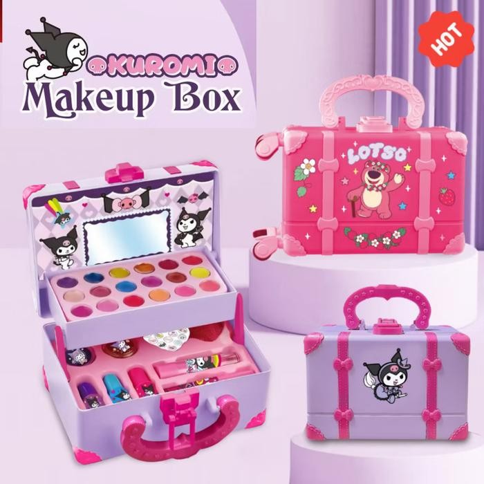 

ASLI Mainan Make Up Anak Set Aman Mermaid Tas Alat Rias Kosmetik Perempuan READY STOCK