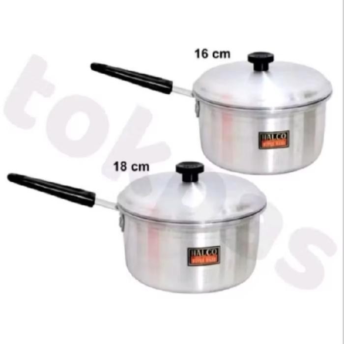 Panci Halco /Panci Susu/ Panci Masak Mie /Bubur Gagang Halco 16Cm Sd 18Cm Gratisongkir