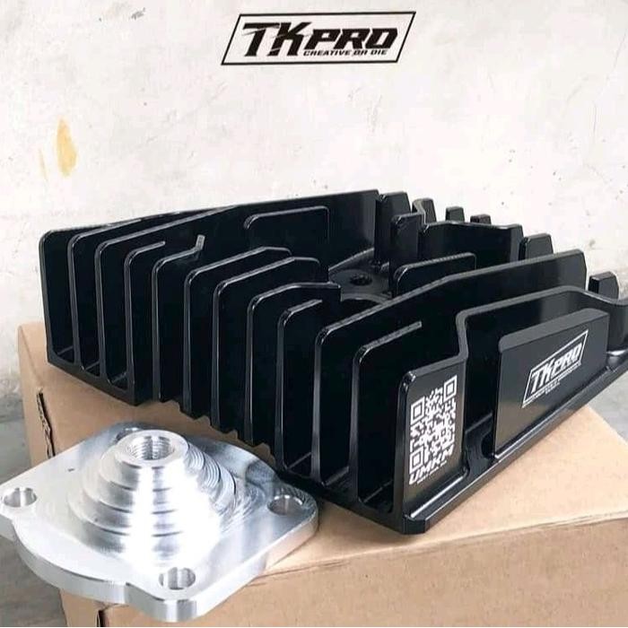 BLOK HEAD RX-KING DURALIUM BILET FULL CNC HITAM ORIGINAL TK PRO