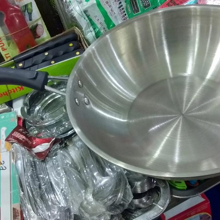 Wok Pan 30 Cm Stainless Steel 304