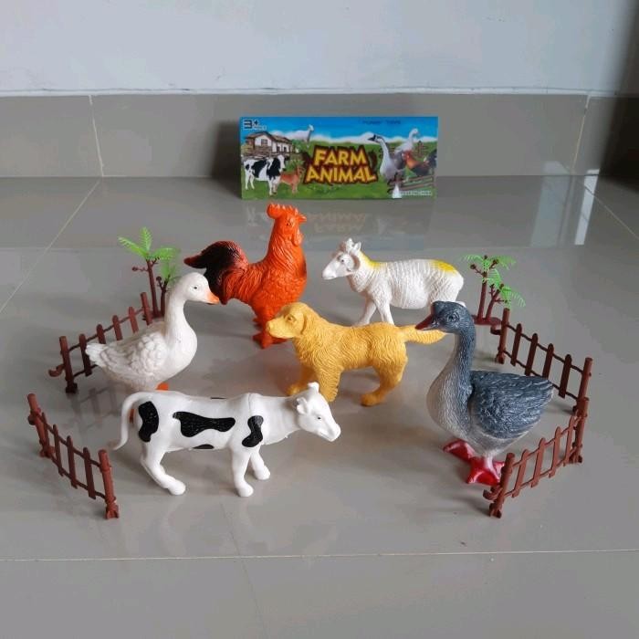 Terlaris- Mainan Set Hewan Ternak Besar - Binatang Unggas Farm Animal Anak Jumbo