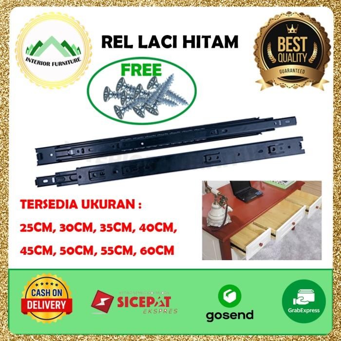 (Expert) Rel Laci Double Track / Rel Laci (Hitam) 40Cm FREE SEKRUP