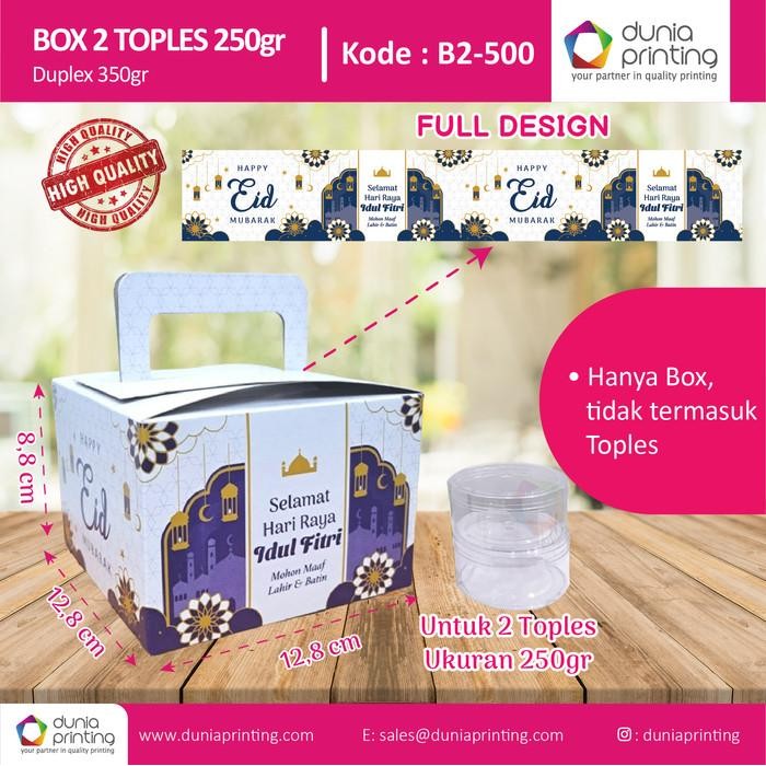 (Expert) BOX Toples kue 250gr - isi 2 toples 250gr Kotak Kue Kering Parcel