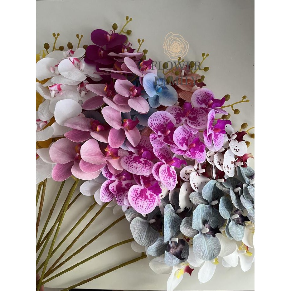 Flower Family - Anggrek 9K Besar Artificial / Bunga Anggrek BESAR / Anggrek Wedding / Anggrek Palsu