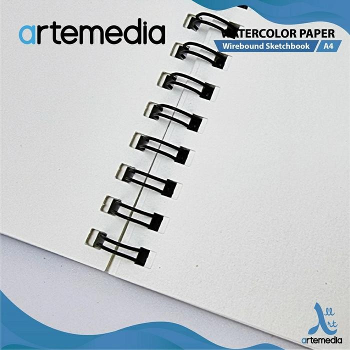 

ARTEMEDIA WATERCOLOR WIRE BOUND RING BOOK BUKU SKETSA GAMBAR LUKIS KHUSUS CAT AIR A3 A4 A5 KODE 642