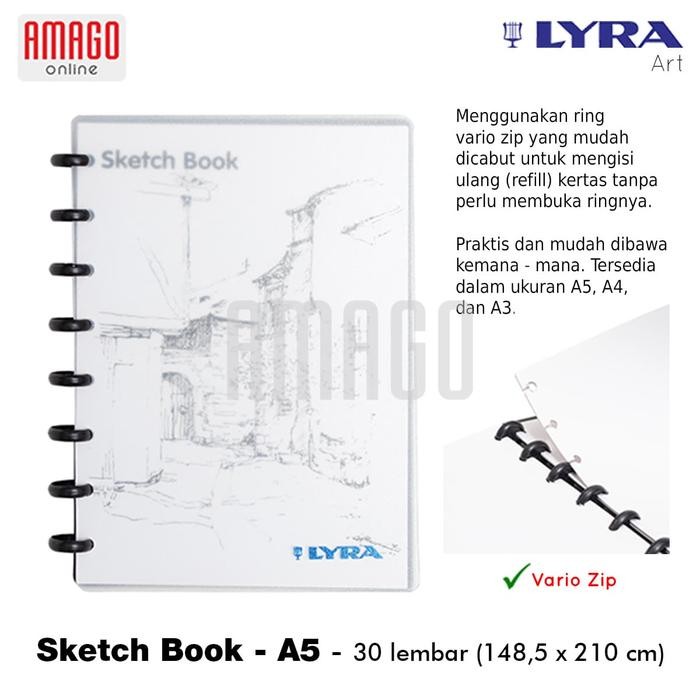 

LYRA SKETCH BOOK A5 W/ 30 PAGES - 9210250 KODE 1192