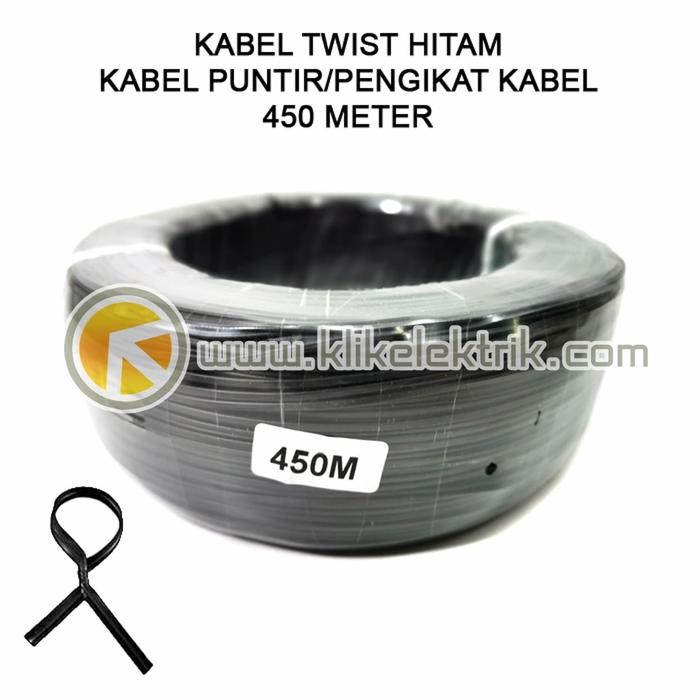 

Magic Twist Kabel Ikat Puntir Twis Tie Tebal Hitam 450 M Kawat Plastik
