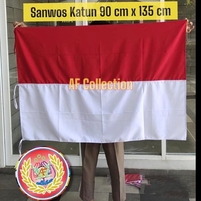 

Terlaris Bendera Merah Putih Bahan Sanwos Katun 90 cm x 135 cm SALE