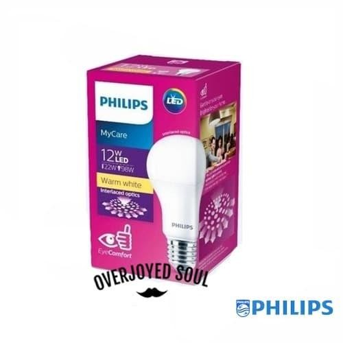 Lampu Bohlam LED Philips 12 Watt Kuning/Warm White 12W 12 W 12Watt