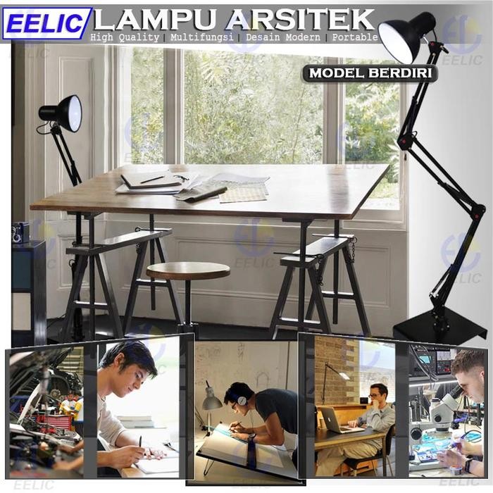 EELIC ELC-J022 LAMPU ARSITEK STANDING LAMP LAMPU BELAJAR ARSITEK MODEL BERDIRI LAMPU ARSITEK TINGGI