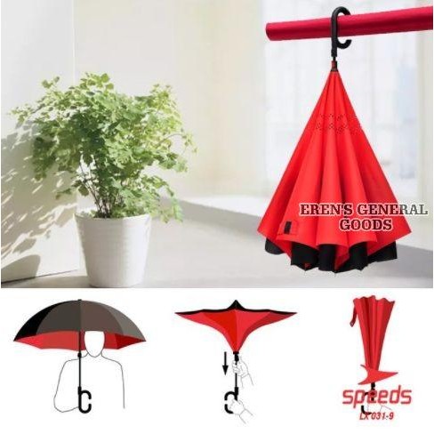  Payung Terbalik Lipat Reverse Umbrella Ukuran Besar Se Tenda